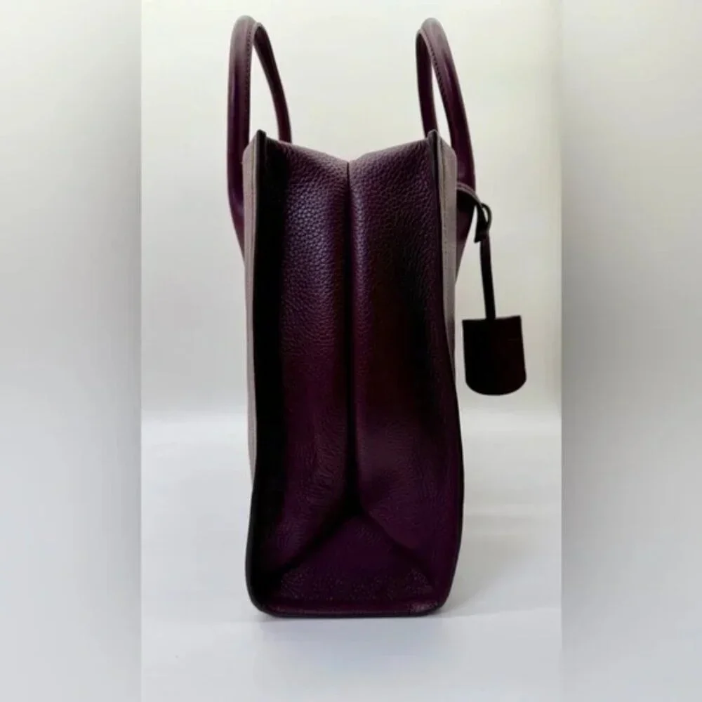 Michael Kors Mirella Large‎ Pebbled Leather Tote – Deep Plum Pebbled Leather